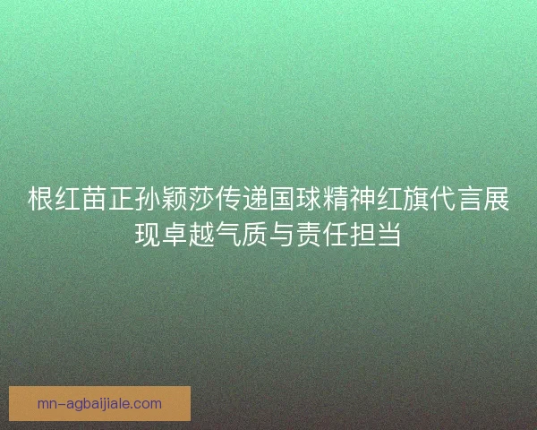 根红苗正孙颖莎传递国球精神红旗代言展现卓越气质与责任担当